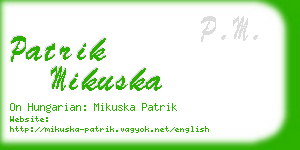 patrik mikuska business card